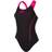 Speedo Gala Logo Medalist Swimsuit - Black/Pink