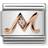 Nomination Composable Classic Link Letter M Cubic Zirconia - Silver/Rose Gold