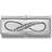 Nomination Composable Classic Feather Infinity Double Link Charm - Silver/Black