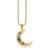 Thomas Sabo Royalty Moon Necklace - Gold/Multicolour