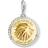 Thomas Sabo Disc Lion Charm Pendant - Gold/Silver