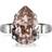 Caroline Svedbom Mini Drop Rhodium Plated Ring w. Vintage Rose Swarovski Crystals