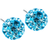 Blomdahl Ball Earrings - Silver/Blue