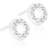 Blomdahl Brilliance Puck Hollow Earrings - White/Transparent