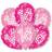 Amscan Latex Ballon All Round Printed Age 16 Pink 6-pack