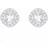 Swarovski Angelic Square Earrings - Silver/White