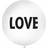 PartyDeco Latex Ballon Giant Love White/Black