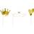PartyDeco Photoprops Lovely Swan Mix White/Gold 3-pack