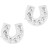 Blomdahl Brilliance Horseshoe Earrings - White/Transparent