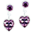 Blomdahl Skin Friendly Earrings - White/Purple