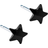 Blomdahl Star Earrings - Silver/Black