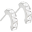 Blomdahl Brilliance Curved Earrings - Silver/Transparent