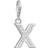 Thomas Sabo Letter X Charm Pendant - Silver/White