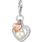Thomas Sabo Charm Club Hearts with Pearl Charm Pendant - Rose Gold/Silver/White/Pearl