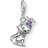 Thomas Sabo Charm Club Cat with Crown Charm - Silver/Blue/Red/Green/Black