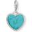 Thomas Sabo Charm Club Heart Charm Pendant - Silver/Turquoise