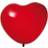 Hisab Joker Latex Ballon Heart Red 8-pack