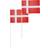 Decor Hand Flags Denmark Small White/Red 10-pack