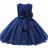 Festklänning med Rosett och Blommor - Blå (2827-34052)