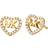 Michael Kors Precious Pavé Heart Logo Earrings - Gold/Transparent