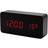 Digital LED Alarm Clock with Wooden Design