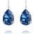 Caroline Svedbom Mini Drop Clasp Earrings - Silver/Royal Blue Delite