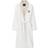 Lexington Cotton Velour Contrast Robe Unisex - White/Light Beige