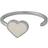 Design Letters Enamel Heart Ring - Silver/Nude