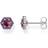 Thomas Sabo Hexagon Earrings - Silver/Red/Violet