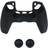 Teknikproffset PS5 Controller Silicone Grip and 2 x Silicone Hat - Black