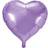 PartyDeco Foil Ballons Heart 45cm Light Lilac