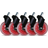L33T 3 Inch Universal Gaming Chair Casters (5 Pieces) - Red