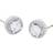 Snö of Sweden Lou Round Earrings - Silver/Transparent