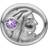 Christina Jewelry Virgo Charm - Silver/Amethyst