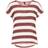 Vero Moda Wide Striped Short Sleeved Top - Red/Marsala