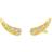 Julie Sandlau Peacock Ear Studs - Gold/Transparent