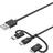 Celly USB A-Lightning/USB C/USB Micro B 1m