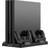 INF Ps4 Multifunctional Stand With Fan, Charging Station, Game Storage - Black