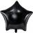 PartyDeco Foil Ballons Star 48cm Black