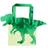 Ginger Ray Party Bags Dinosaur Green 5-pack
