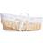 Childhome Moses Basket Raffia with Mattress & Cover Hearts 47x84cm