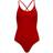 Puma Women's V-Neck Crossback Swimsuit - Red
