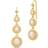 Julie Sandlau Moon Chandelier Earrings - Gold/Moonstones/Transparent