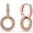 Pandora Sparkling Double Hoop Earrings - Rose Gold/Transparent