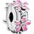 Pandora Daisy Flower Clip Charm - Silver/Pink/Transparent