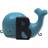 Kids by Friis Birthday Trains Blue Whale B Letter Blue/Black