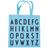 Design Letters Favourite Tote Bag ABC - Light Blue