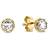 Pandora Sparkling Crown Stud Earrings - Gold/Transparent
