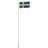 vidaXL Sweden Flag and Pole 6.2m