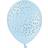 PartyDeco Latex Ballons Dots Pastel Baby Blue/Silver 6-pack